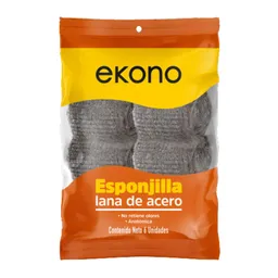 Esponjilla Lana de Acero X6 Ekono No Ref