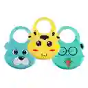 Papu Baby Set Baberos Suaves de Silicón Alimenticio Animales