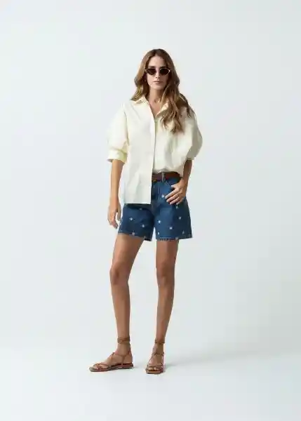 Camisa Mujer Amarillo Transparente Claro XS-S Naf Naf
