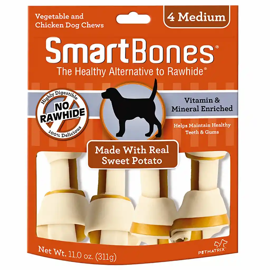 SmartBones Snack con Carne Real y Batata