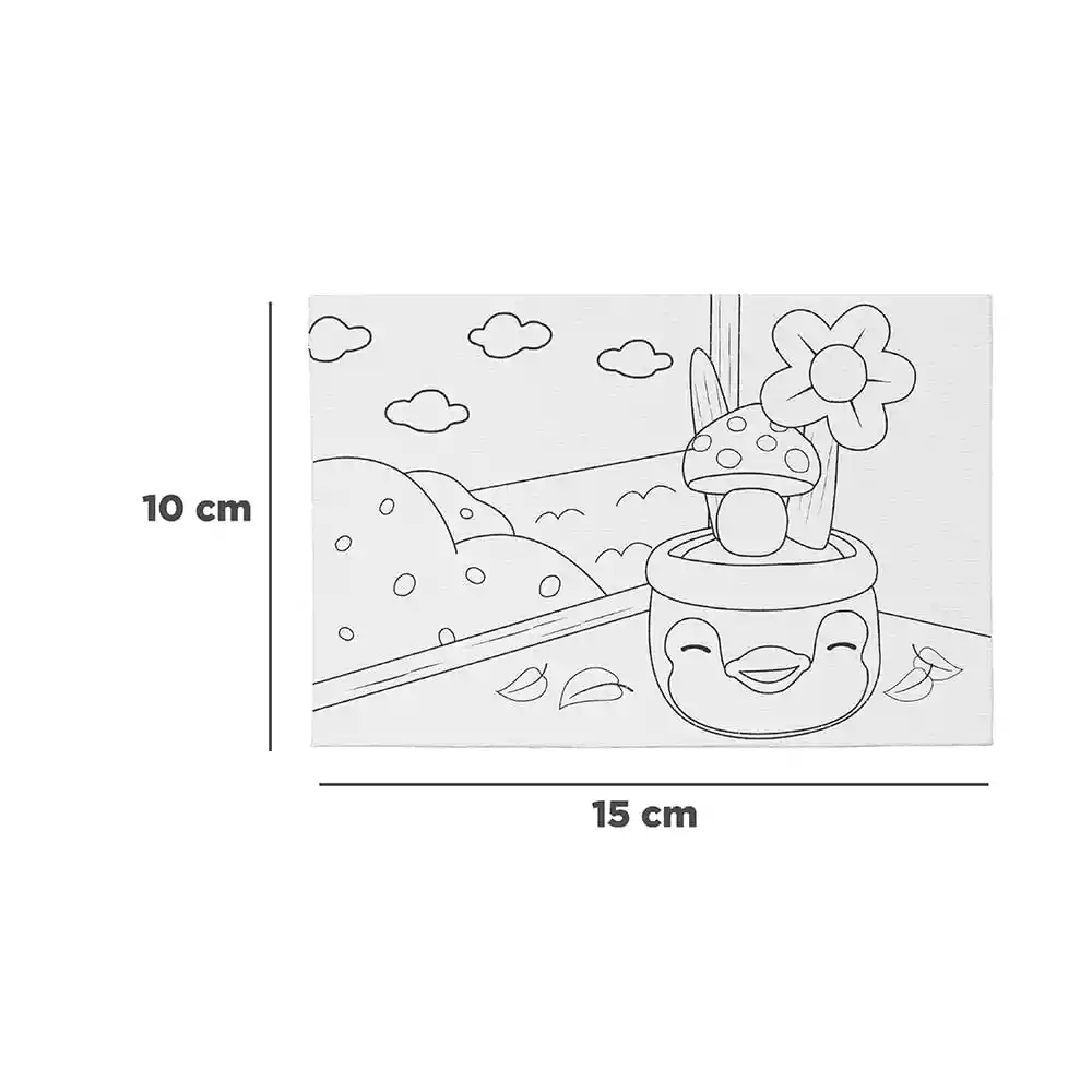 Miniso Kit de Pintura Mini Con Colores y Pincel de Hongo