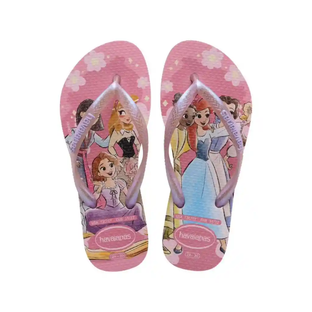 Chanclas Para Niñas Havaianas - Rosado Princesas