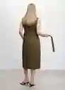 Vestido Dorotea Khaki Talla L Mujer Mango