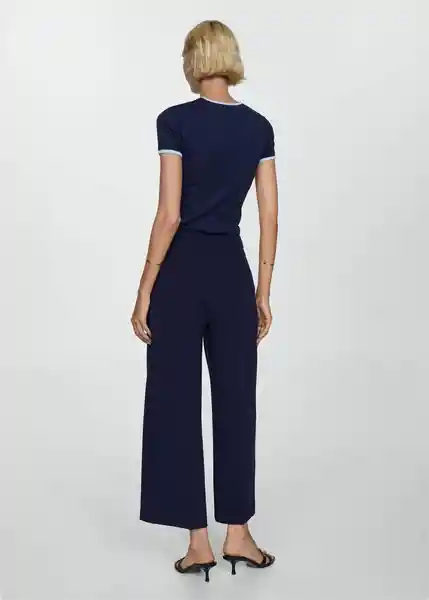 Pantalón Gioia Navy Talla 36 Mujer Mango