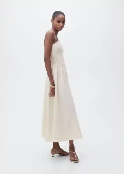 Vestido Fede Crudo Talla M Mujer Mango