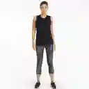 Puma Camiseta Performance Tank Manga Sisa de Mujer Negro Talla L
