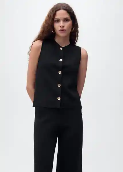 Chaleco Yolando Negro Talla L Mujer Mango