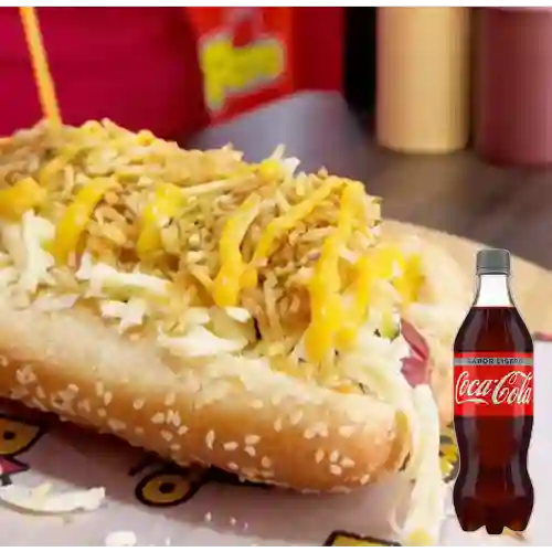 Combo Perro Caliente + Coca-Cola Sabor Ligero 400 ml