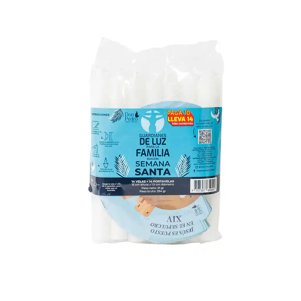 Velas Guardianes de Luz Don Pedro *10und