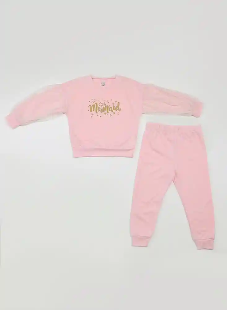 Conjunto Largo 2t-rosado