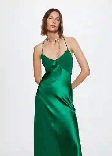 Vestido Lost Verde Talla M Mujer Mango