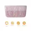 Organizador Plástico de Cesta Rosa Miniso
