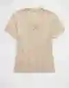 Camiseta Mujer Beige Talla: MEDIUM 9929106 American Eagle
