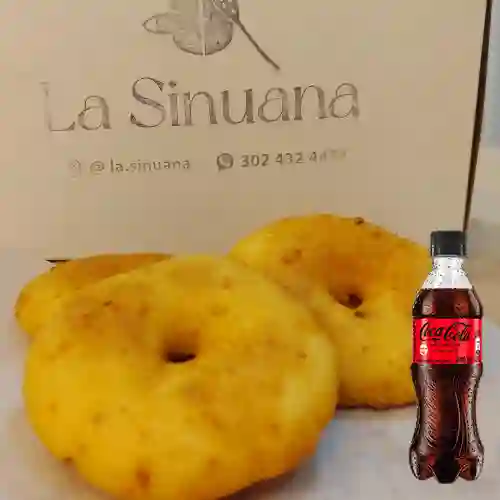 Combo Arepitas Dulce X3 + Coca Cola Sin Azúcar 400 ml