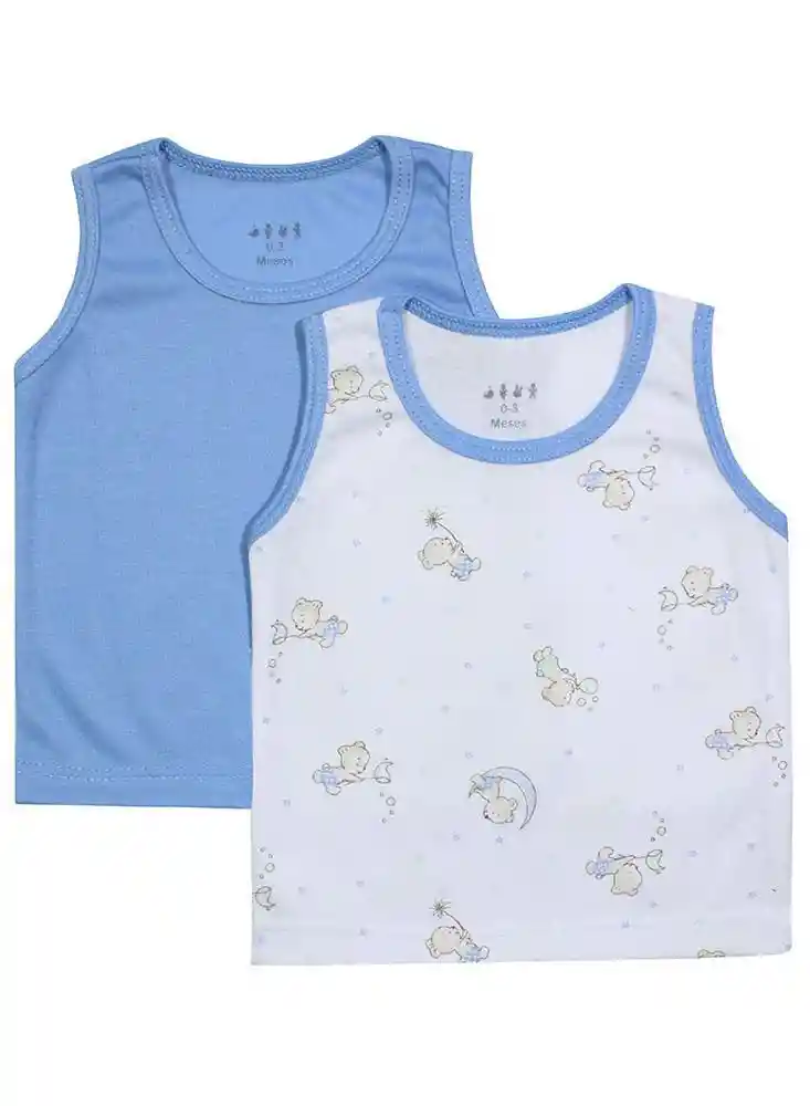 Camiseta Manga Sisa X 2 Bebe 0/0 Meses - Hortensia