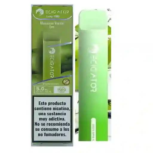 Ecigator Vapeador Manzana Verde Ice 1500 Puffs 5%