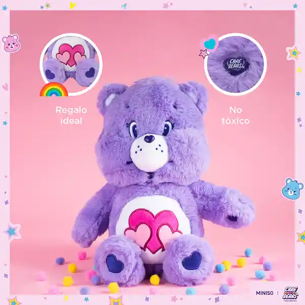 Peluche Serie Care Bears Morado Miniso