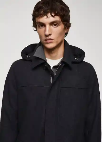 Abrigo Medina Antracita Talla XL Hombre Mango