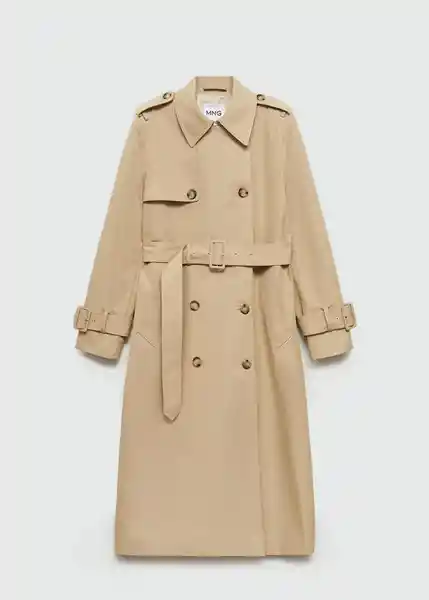 Saco Trench Eiffel Camel Talla M Mujer Mango