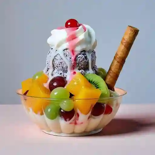 Ensalada de Frutas con Helado