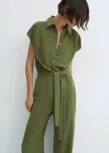 Enterizo Mono Juani Verde Talla S Mujer Mango