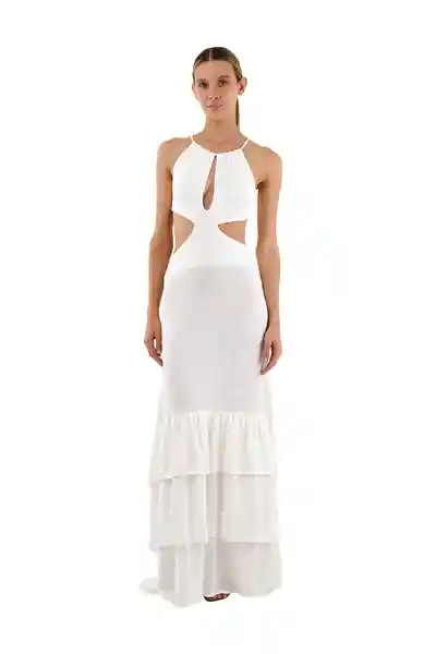 Vestido Largo Rue Marfil Talla XS Mercedes Campuzano