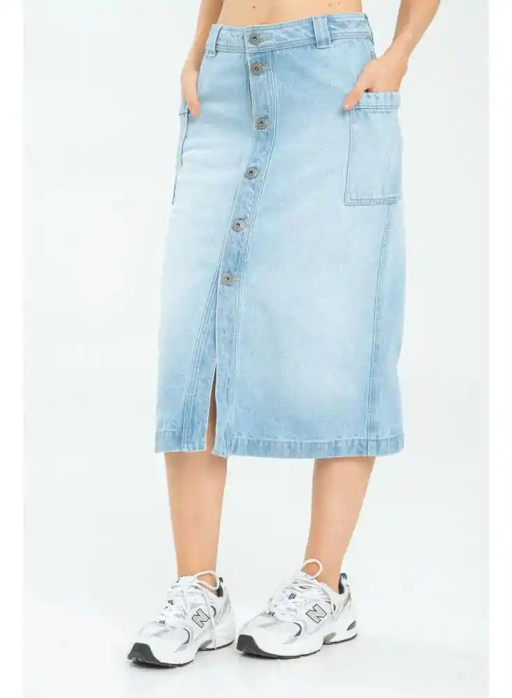 Falda Midi Botones Pf21320018