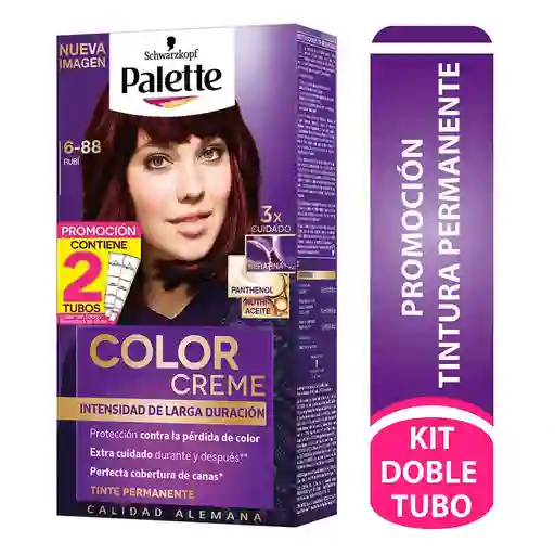 Palette Tinte Permanente Color Creme 6-88 Rubí