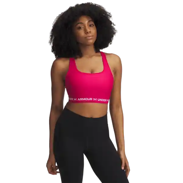 Under Armour Brásier Top Ssback Mid Mujer Rosado Talla SM