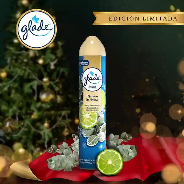 Glade Ambientador Edición Limitada Sueños Nieve Aerosol 400 mL