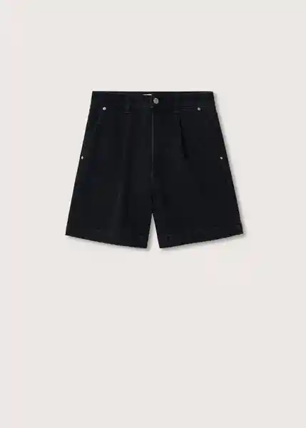 Short Regina Tejano Negro Talla 32 Mujer Mango