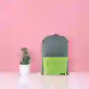 Maleta Escolar Gris y Verde Miniso