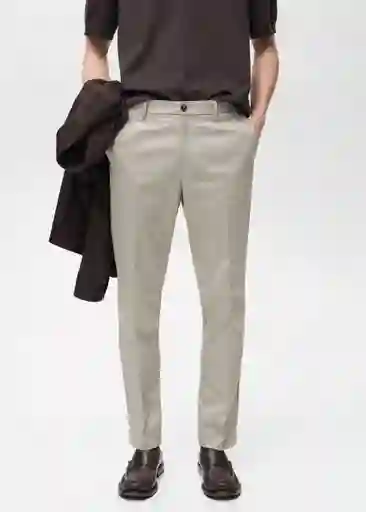 Pantalón Dublino Hielo Talla 38 Hombre Mango