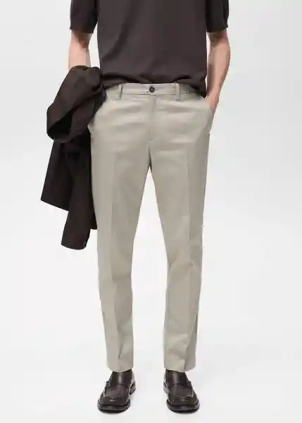 Pantalón Dublino Hielo Talla 38 Hombre Mango