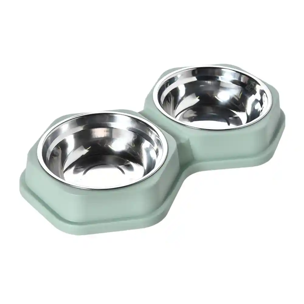 Plato Acero Doble Verde