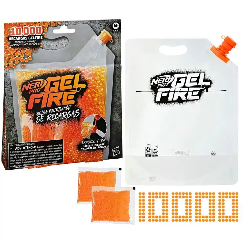 Repuesto Pro Gelfire 10.000 Recargas Nerf