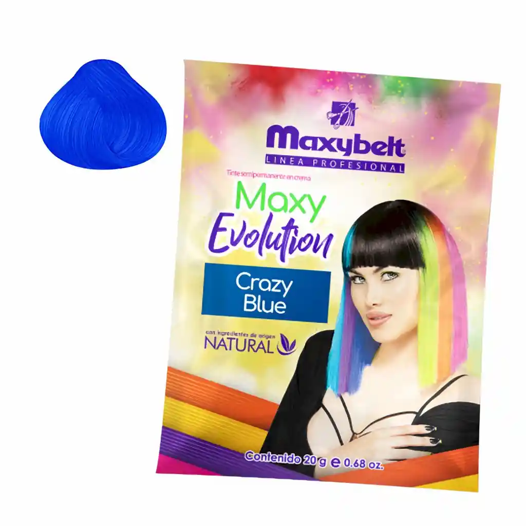 Maxybelt Tinte Semipermanente en Crema Crazy Blue 20 g