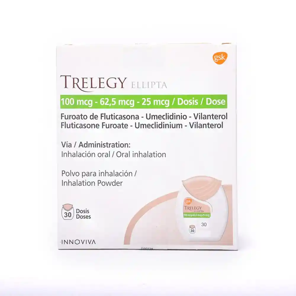 Trelegy Ellipta Inhalador Oral 100 Mcg 62 5 Mcg 25 Mcg Desde Trelegy Ellipta Inhalador Oral 100 Mcg 62 5 Mcg 25 Mcg Desde