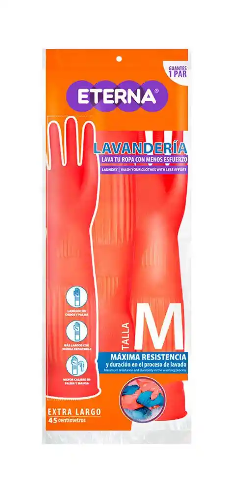 Guante Lavanderia Naranja Tm M-naranja