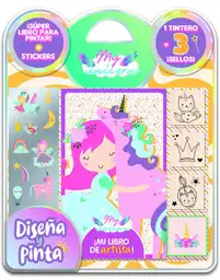 Libro Diseña y Pinta Sellos My Unicorn Disney