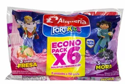 Alqueria Yogurt Fortikids de Mora y Fresa X 6 Unidades