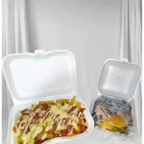 Choripapa Sencilla + Hamburguesa