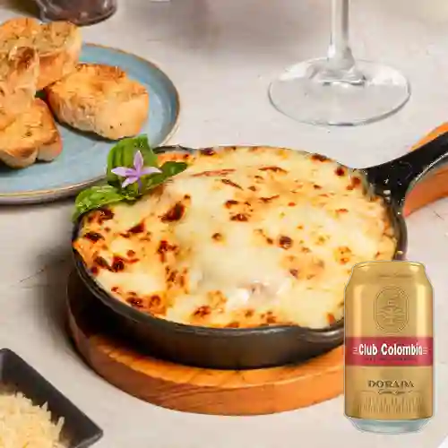 Combo Lasagna Bolognesa + Club col. Dorada Lta 330ml