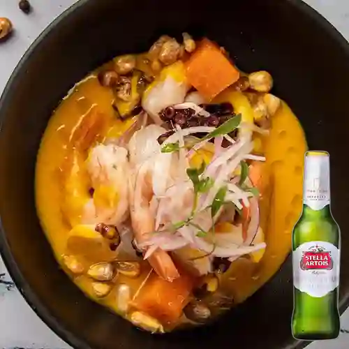 Combo Ceviche Aji Amarillo + Stella Artois Bot. 330ml