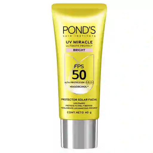 Protector Solar Facial Ponds Uv Miracle Bricht Fps 50 X