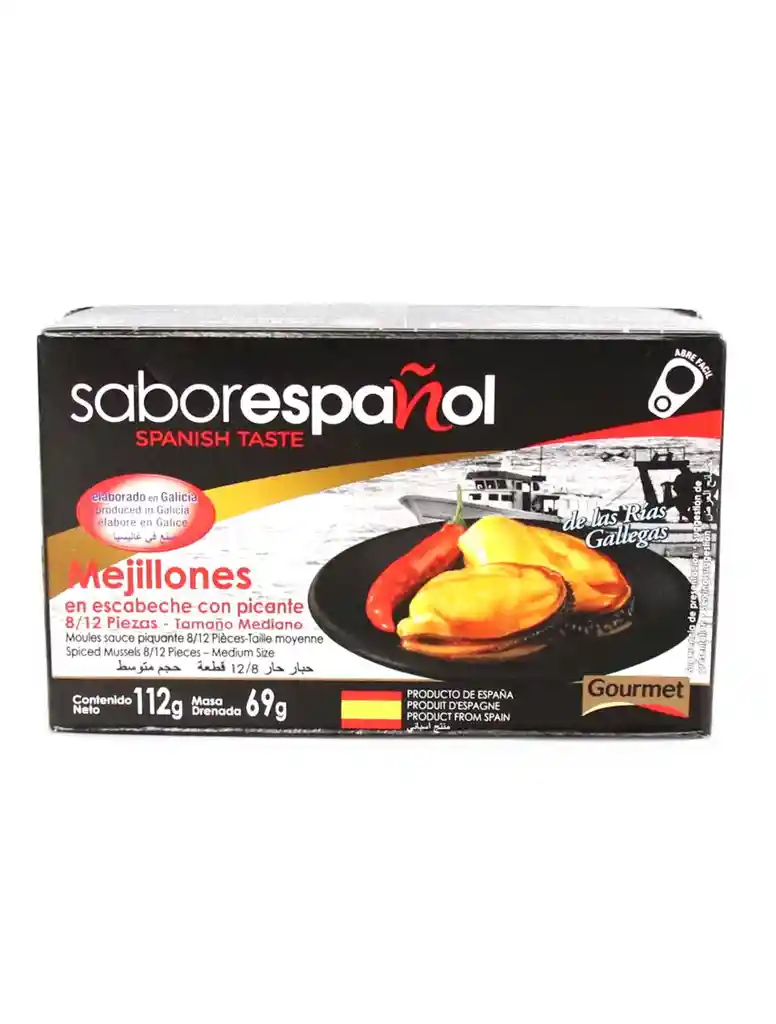 Sabor Español Mejillones en Escabeche con Picante