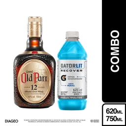 Combo Old Parr Escocés 12 Años + Gatorlit Mora 620 mL Pet
