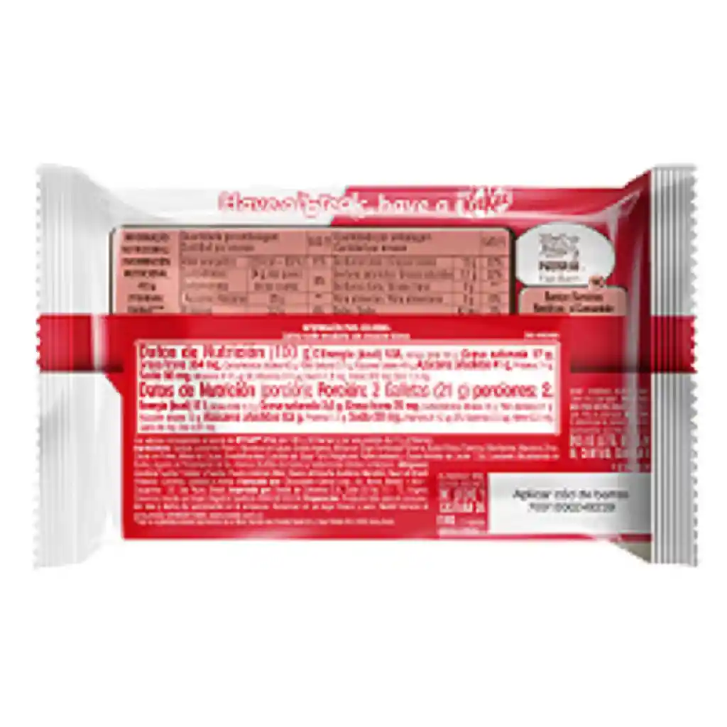 Galleta Wafer KITKAT White recubierta con chocolate blanco x 41,5g