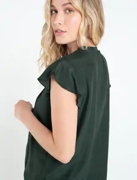 Camisa Marcella Mujer Verde Gablete Ultraoscuro Talla M Naf Naf