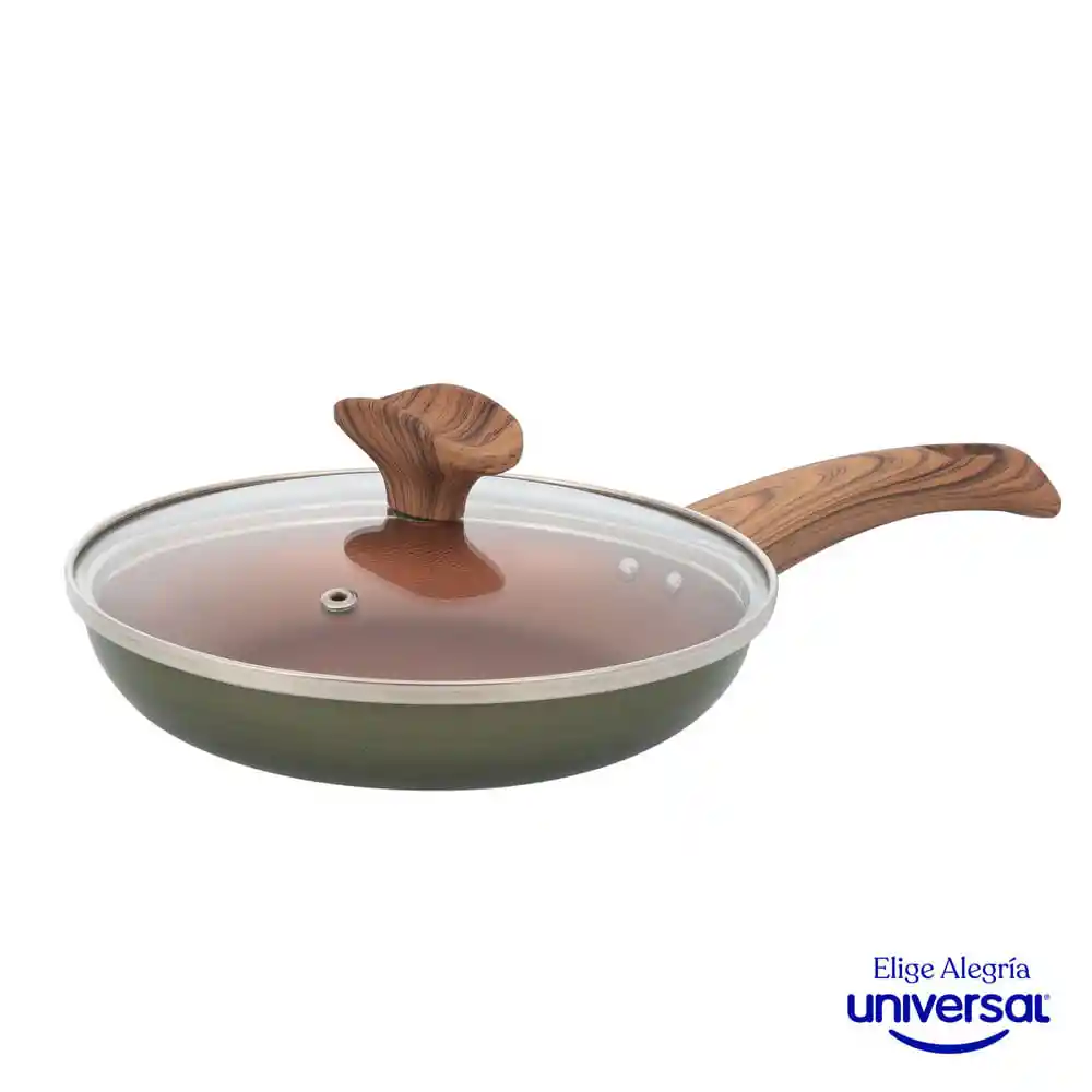 Sarten Cuarzo + Tapa Vidrio Universal